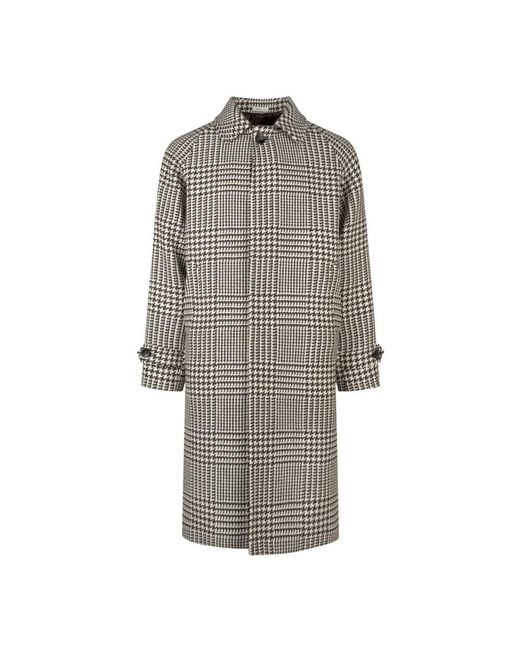 BRERAS Milano Gray Single-Breasted Coats for men