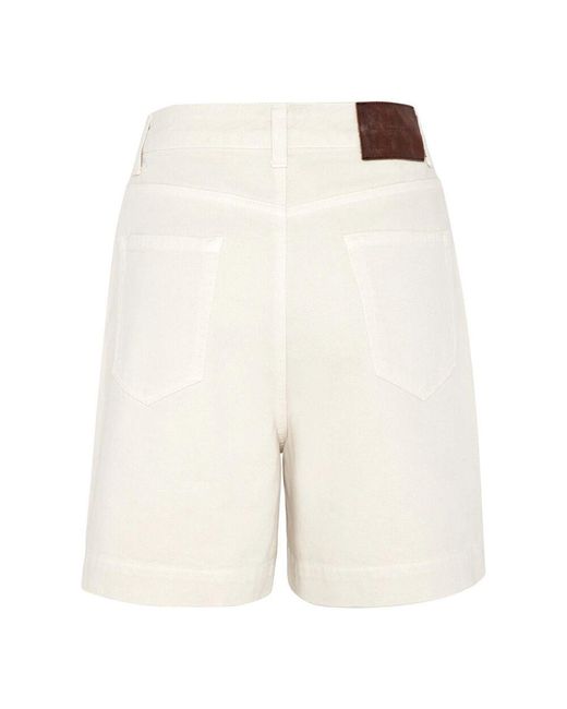 MVP WARDROBE White Flared bull shorts