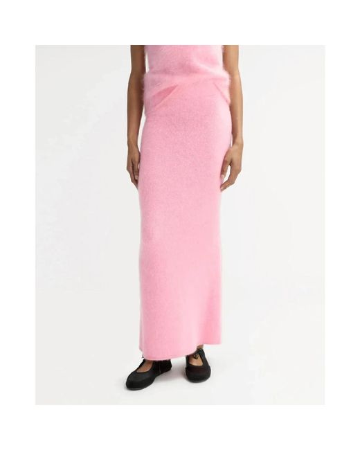 Soft Goat Pink Maxi Skirts