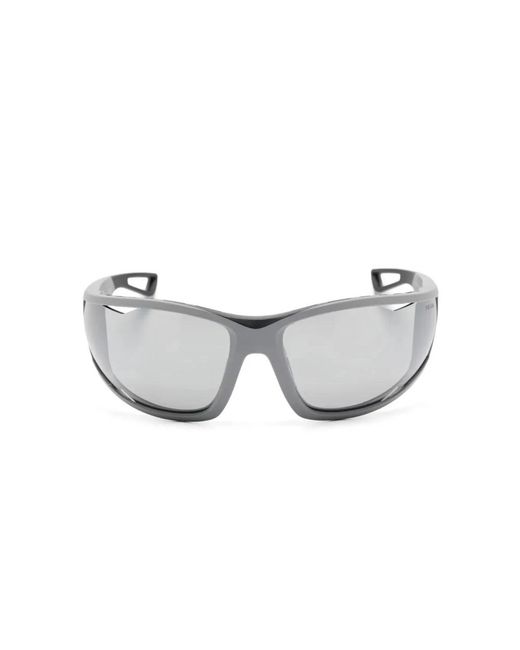 Prada Accessoires ,Grijs ,Ps A04S 13Z05A Zonnebrillen in het Metallic voor heren