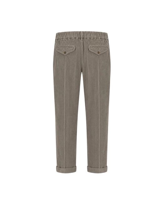 Myths Gray Straight Trousers for men