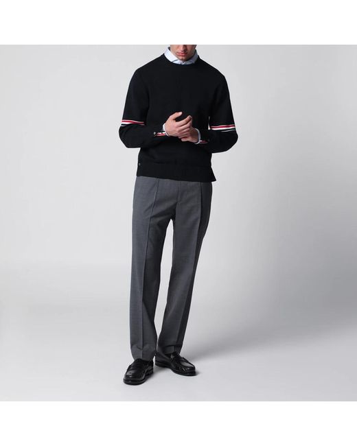 Thom Browne Black Round-Neck Knitwear for men