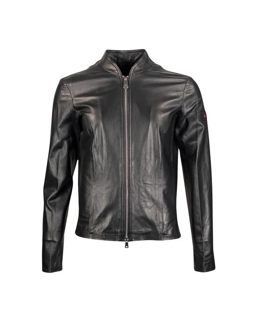 Peuterey Black Leather Jackets