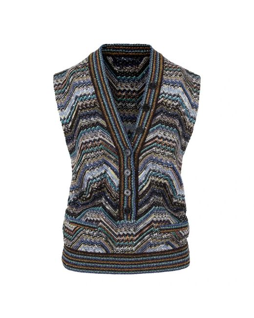 Missoni Zigzag Knit Vest in het Black