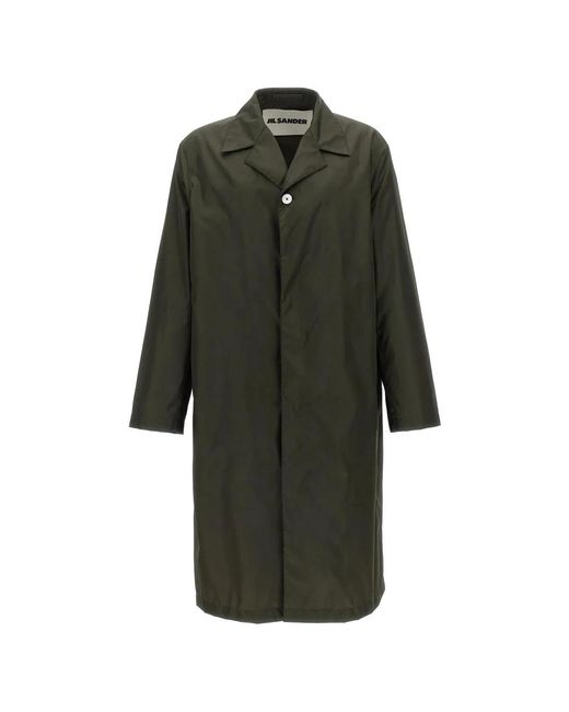 Jil Sander Green Single-Breasted Coats for men