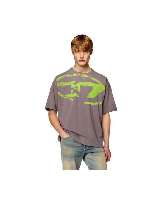 DIESEL Gray T-Shirts for men
