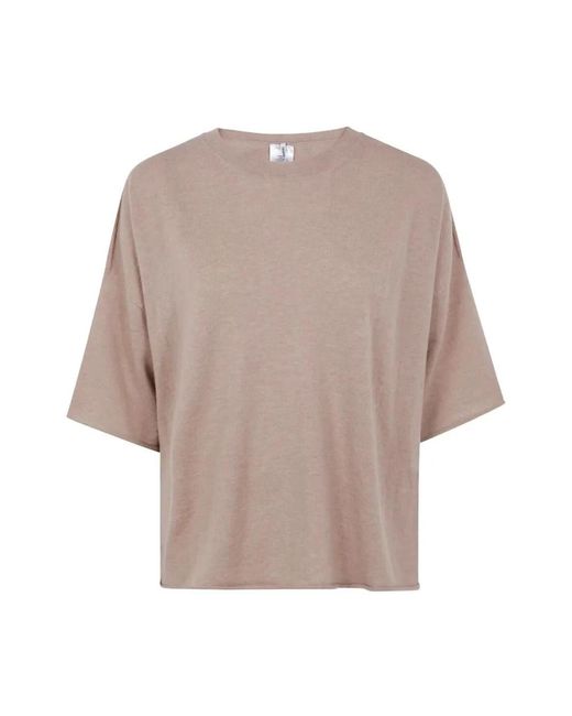 Round-Neck Knitwear Liviana Conti en coloris Brown