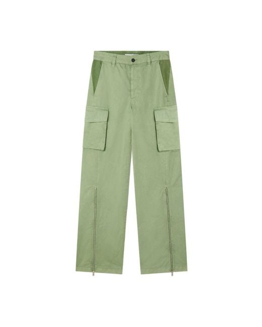 Stella McCartney Green Straight Trousers