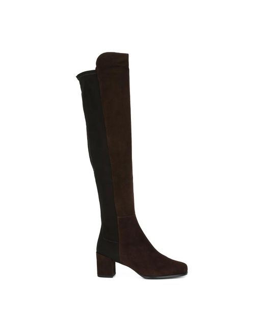 Stuart Weitzman Bruine Enkellaarzen Voor Vrouwen in het Black