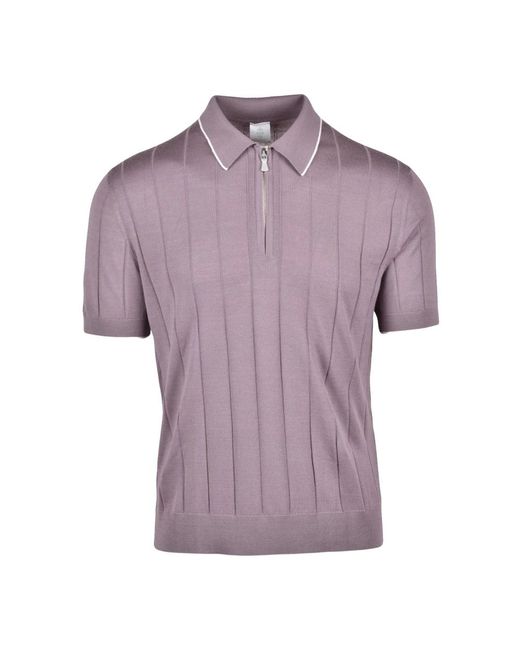 Eleventy Purple Polo Shirts for men