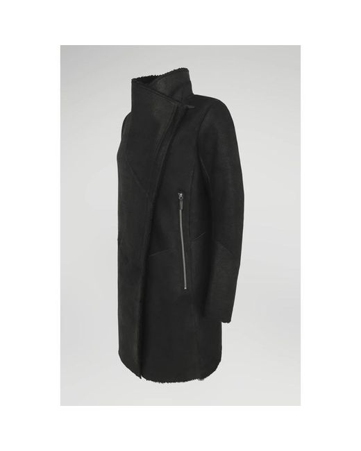 VESPUCCI by VSP Black Schwarzer Shearling Mantel