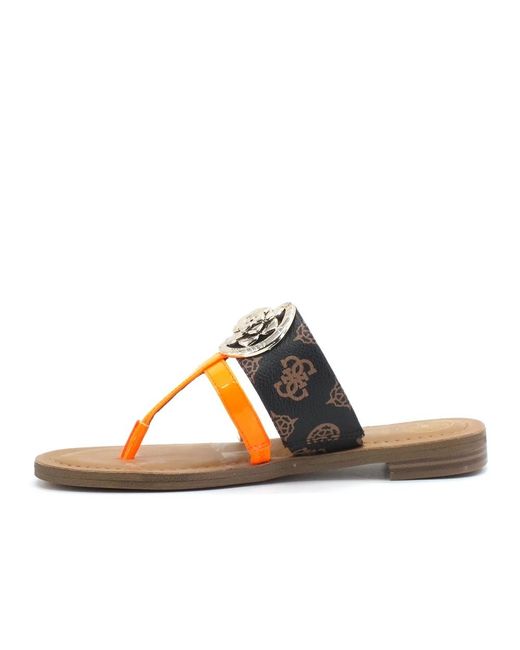 Guess Brown Flip Flops