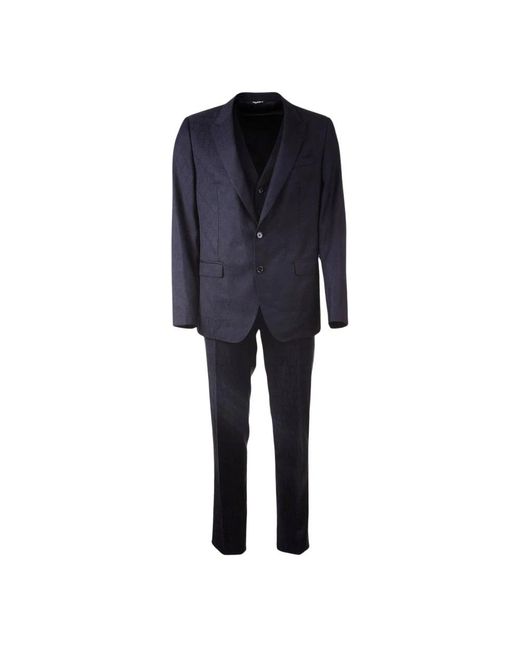 Dolce & Gabbana Blue Single Breasted Suits for men