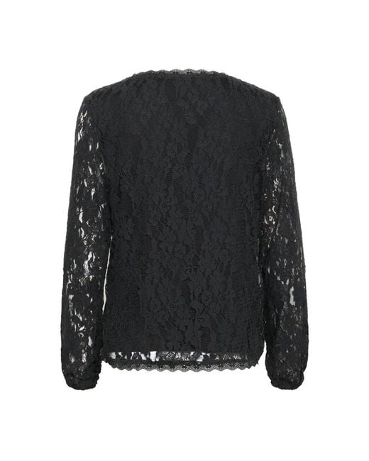 Cream Black Blouses