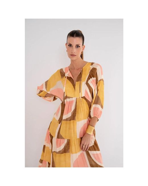 Midi Dresses Maicazz en coloris Orange