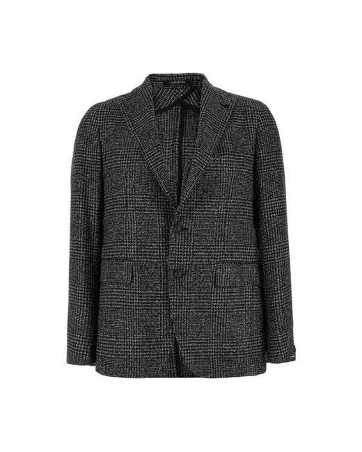 Tagliatore Montecarlo Grijs Single-Breasted Jasje in het Black voor heren