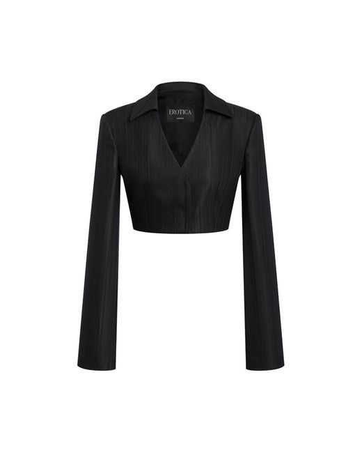 Dondup Cropped Blazer in het Black