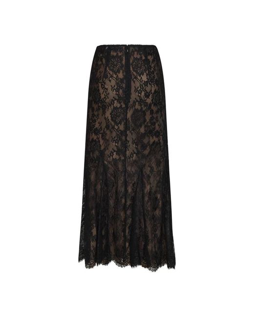 Self-Portrait Fit-And-Flare Midi Rok in het Black
