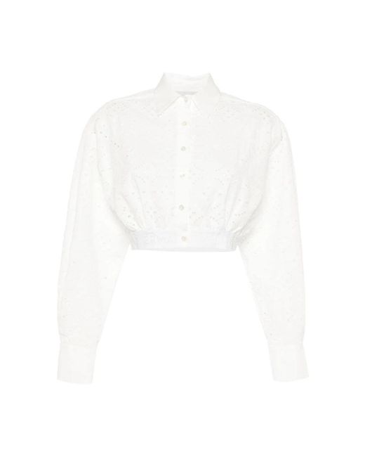 Ermanno Scervino White Besticktes motiv klassisches hemd