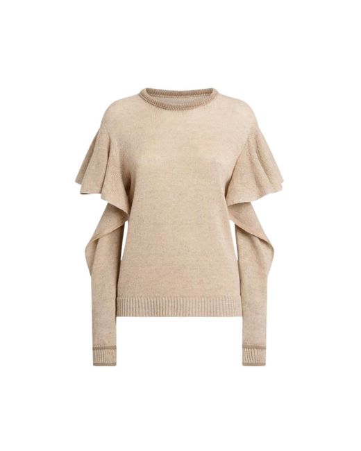 Moschino Natural Round-Neck Knitwear