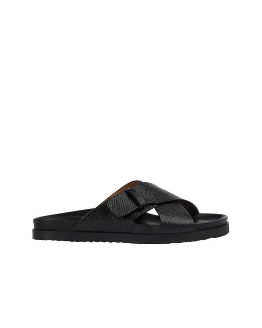 Doucal's Black Sliders for men