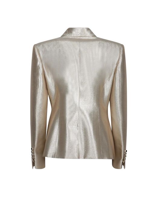 Tom Ford Single Breasted Peak Lapel Jacket in het Yellow