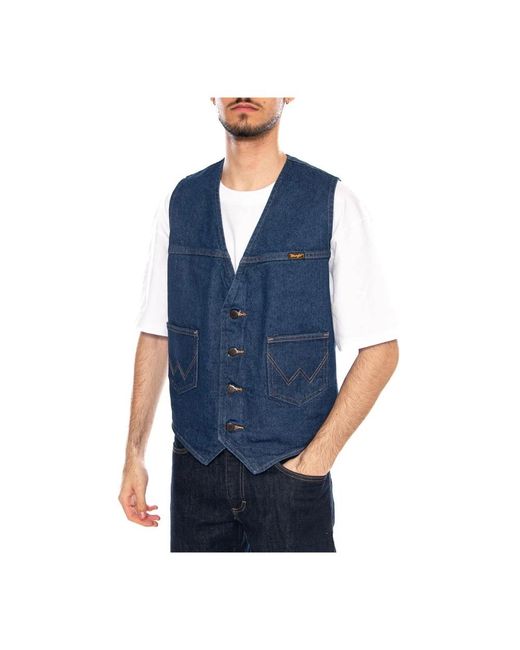 Vests Wrangler de hombre de color Blue