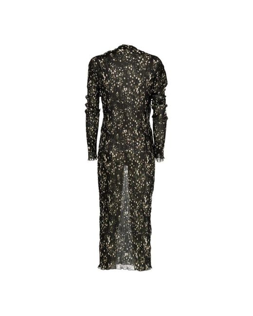 Patrizia Pepe Black Blumiges midi-kleid für frauen