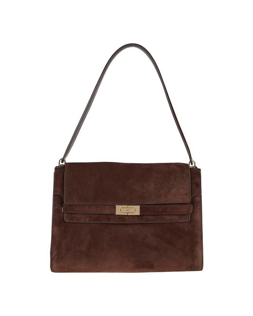 Tory Burch Brown Große Wildleder-Schultertasche