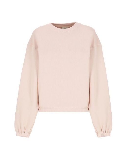Autry Pink Baumwoll-Sweatshirt Mit Rundhalsausschnitt