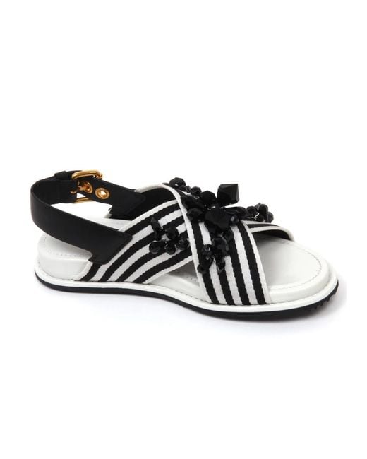 Car Shoe Black Flat Sandals