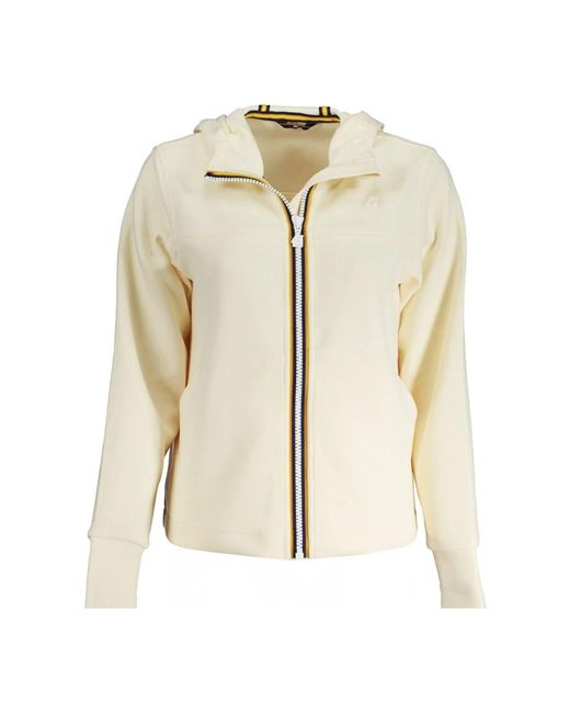 Sudadera Con Capucha Y Detalles En Contraste, Mujer, Talla K-Way de color Natural
