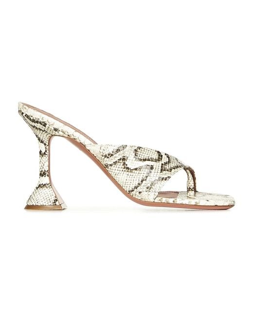AMINA MUADDI Heeled Mules in het Metallic