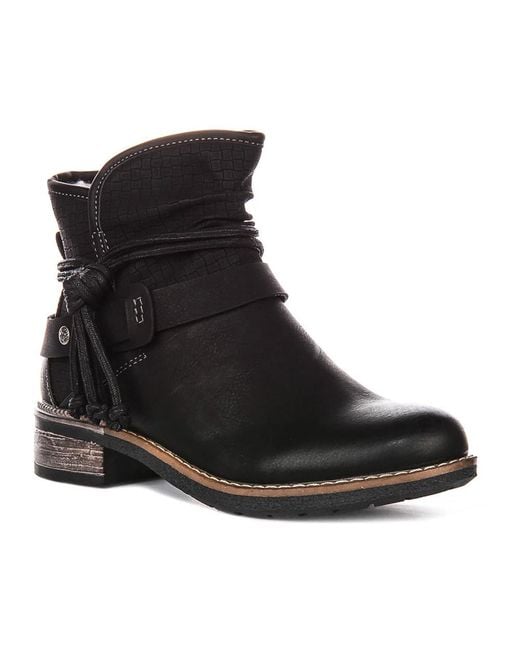 Rieker Black Winter Boots