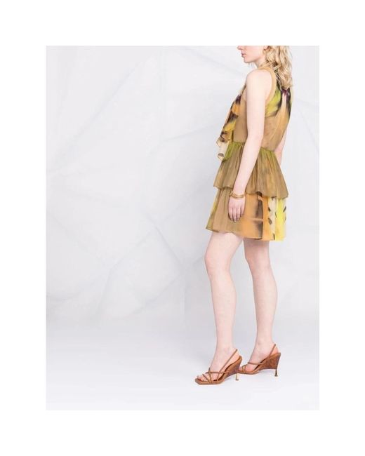 Alberta Ferretti Yellow Short Dresses