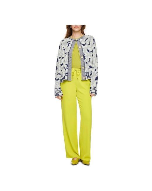 Wide Trousers Marc Cain de color Yellow