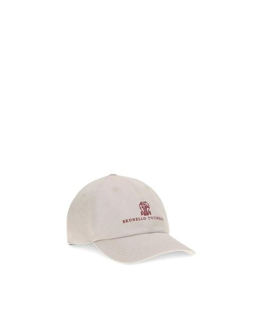 Brunello Cucinelli White Hats & Caps for men