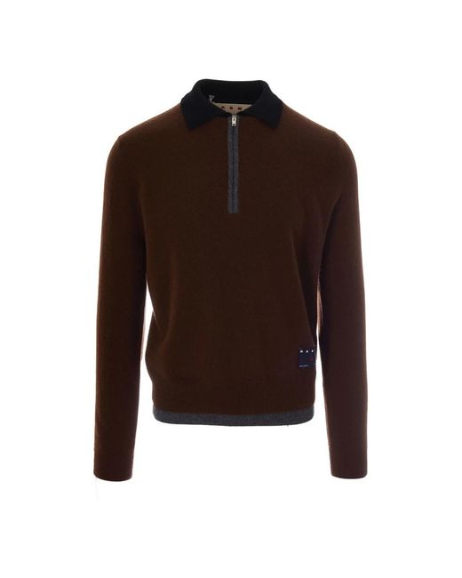 Marni Brown Cashmere Knitwear for men