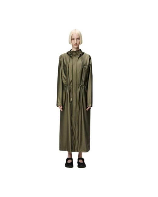 Rains Green Belted Coats