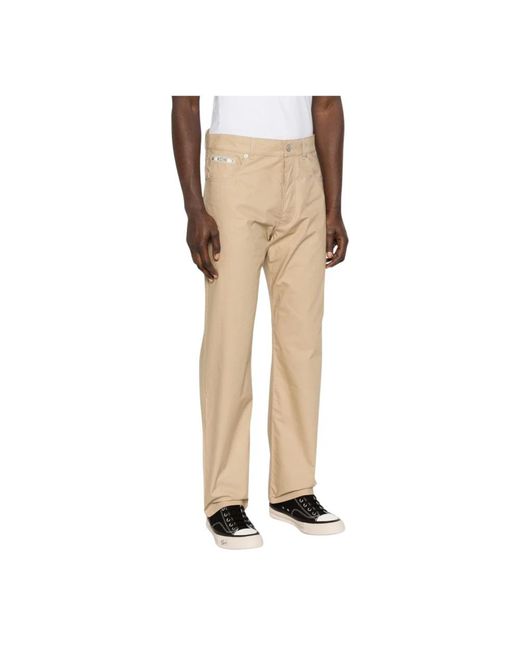 Moschino Natural Straight Trousers for men
