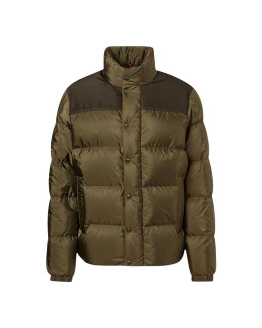 Moncler Jassen ,Groen ,Leer Virolais Short Down Jacket in het Green voor heren