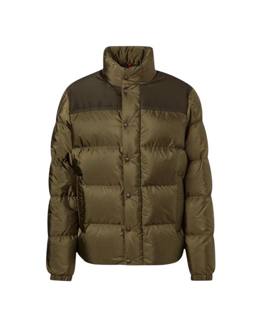 Moncler Jassen ,Groen ,Leer Virolais Short Down Jacket in het Green voor heren