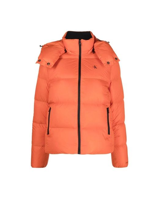 Calvin Klein Orange Winter Jackets