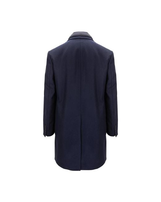 Fay Blue Double-Breasted Coats for men