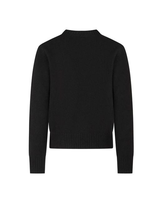 AMI Black Round-Neck Knitwear for men