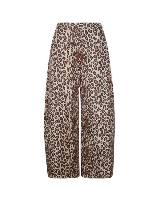 Trousers > wide trousers Alberto Biani en coloris Brown