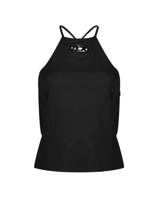 DIESEL Black Sleeveless Tops