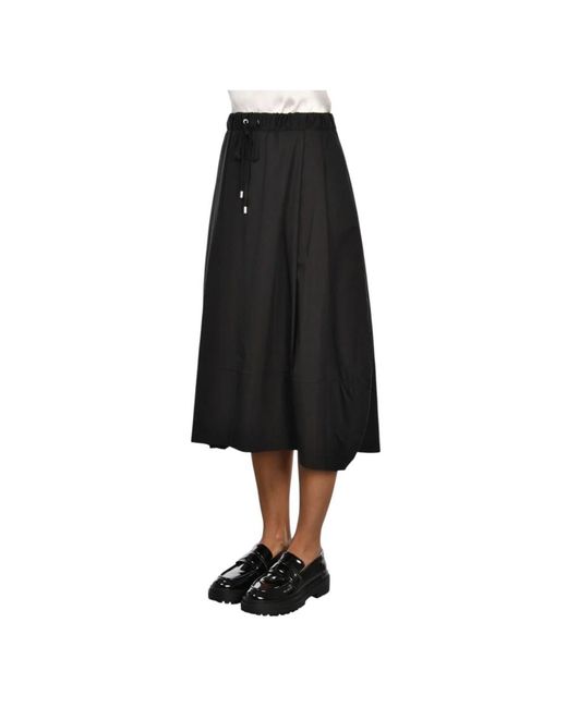 Gran Sasso Black Midi Skirts