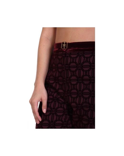 Elisabetta Franchi Red Slim-Fit Trousers