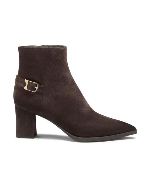 Santoni Brown Heeled Boots